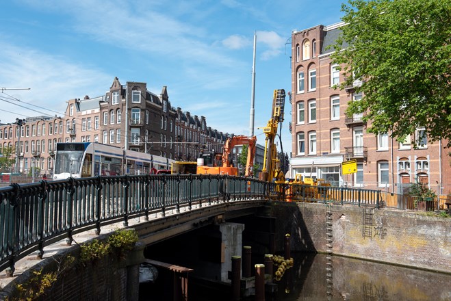Werkzaamheden project Oranje Loper Amsterdam brug 108 Da Costagracht (1)